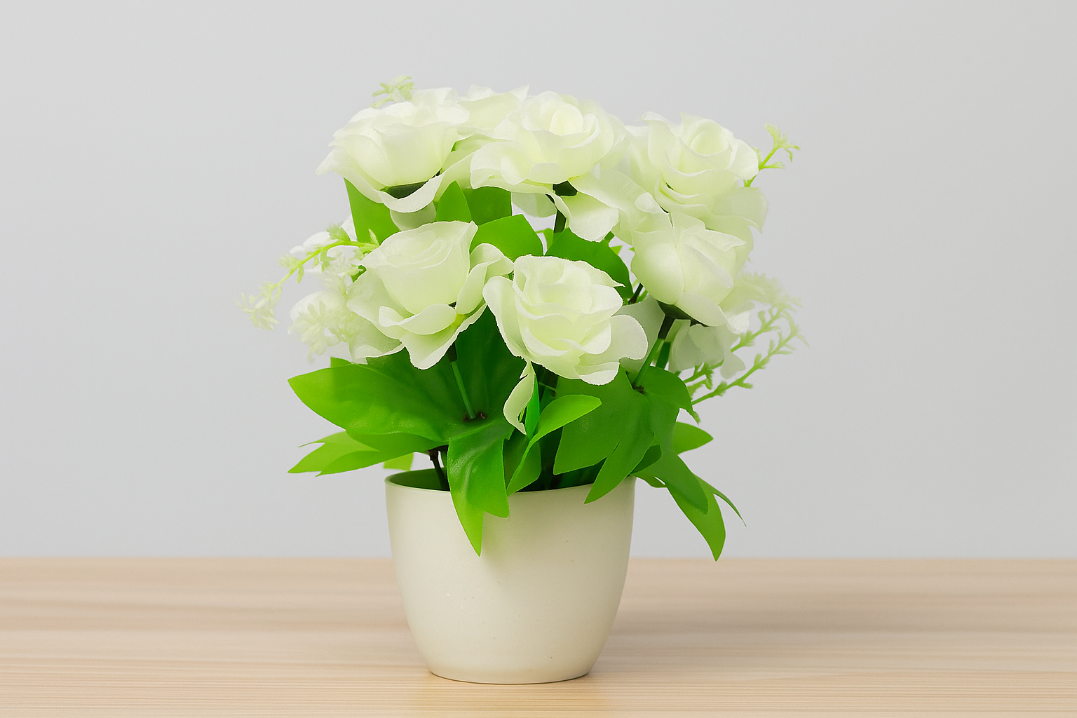 White Floral Pot