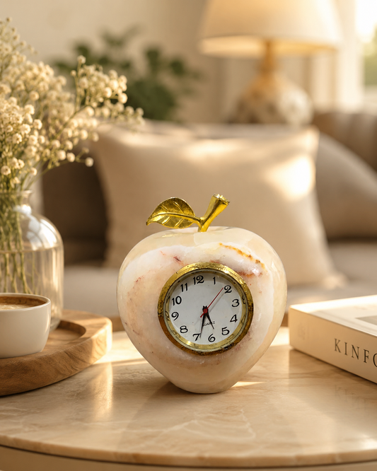 Blush Pearl Marble Clock 🩷