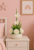 Serenity Bloom Pod – White Elegance Artificial Flower Arrangement