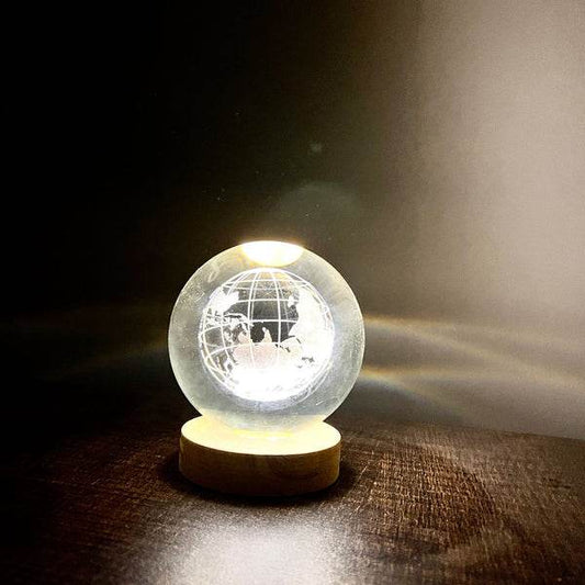 Night Light with Heavenly Bodies Enclosed in Glass – Elegant Home & Office Decor - Naqsh Decor