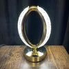 Gold-Plated Side Table Lamp with Multicolor Lighting – Rechargeable & Modern Design