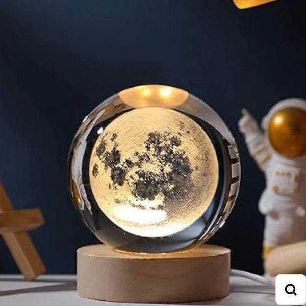 Night Light with Heavenly Bodies Enclosed in Glass – Elegant Home & Office Decor - Naqsh Decor