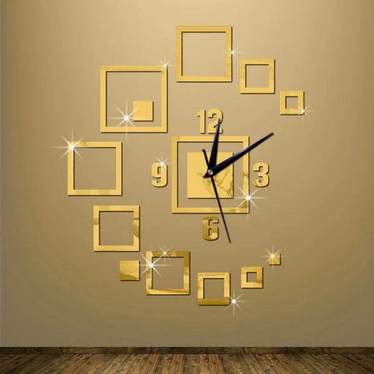Gold acrylic clock - Naqsh Decor