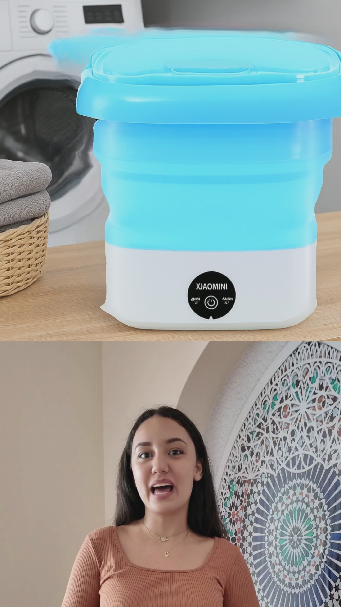 Powerful Mini Foldable Washing Machine with dryer, Huge Capacity